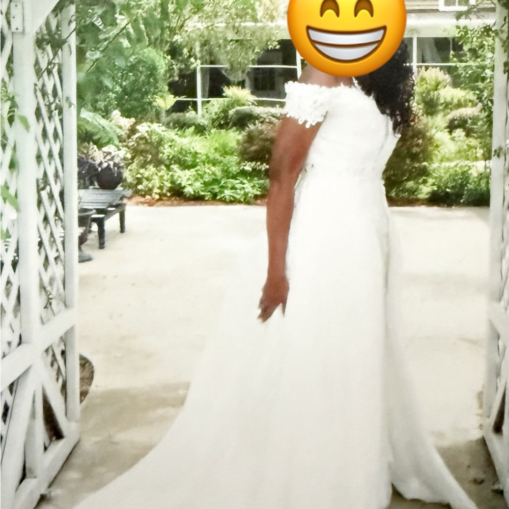 Fair Lady Mermaid Wedding Dress with A line skirt train - Picture 3 of 4